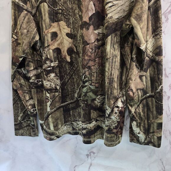 Mossy Oak Shirt Mens Large Camo Break Up Infinity Long Active Wicking Quick Dry - Picture 7 of 10